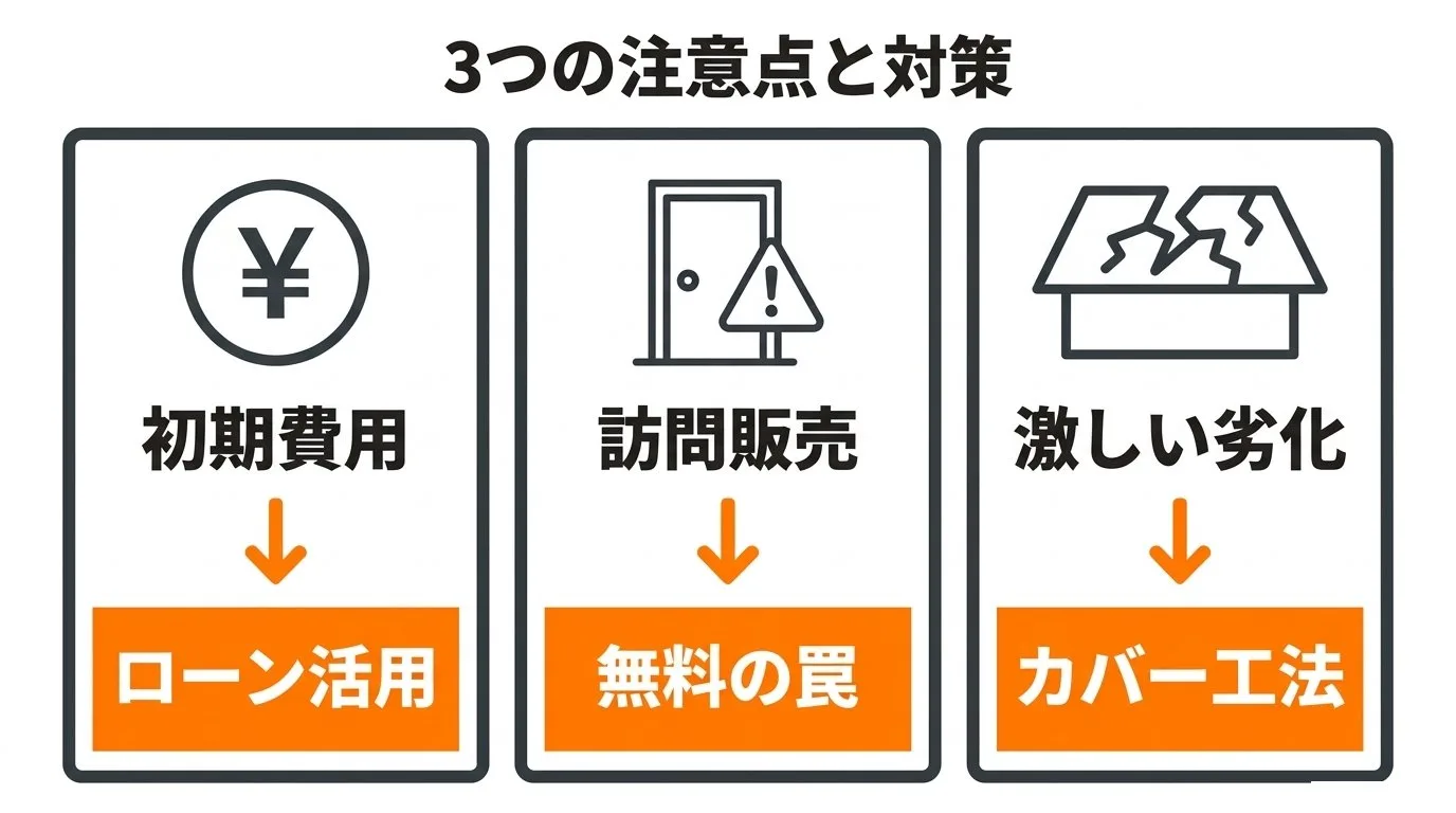 生涯メンテナンス費用を抑える賢い外壁・屋根塗装ステップまとめ図